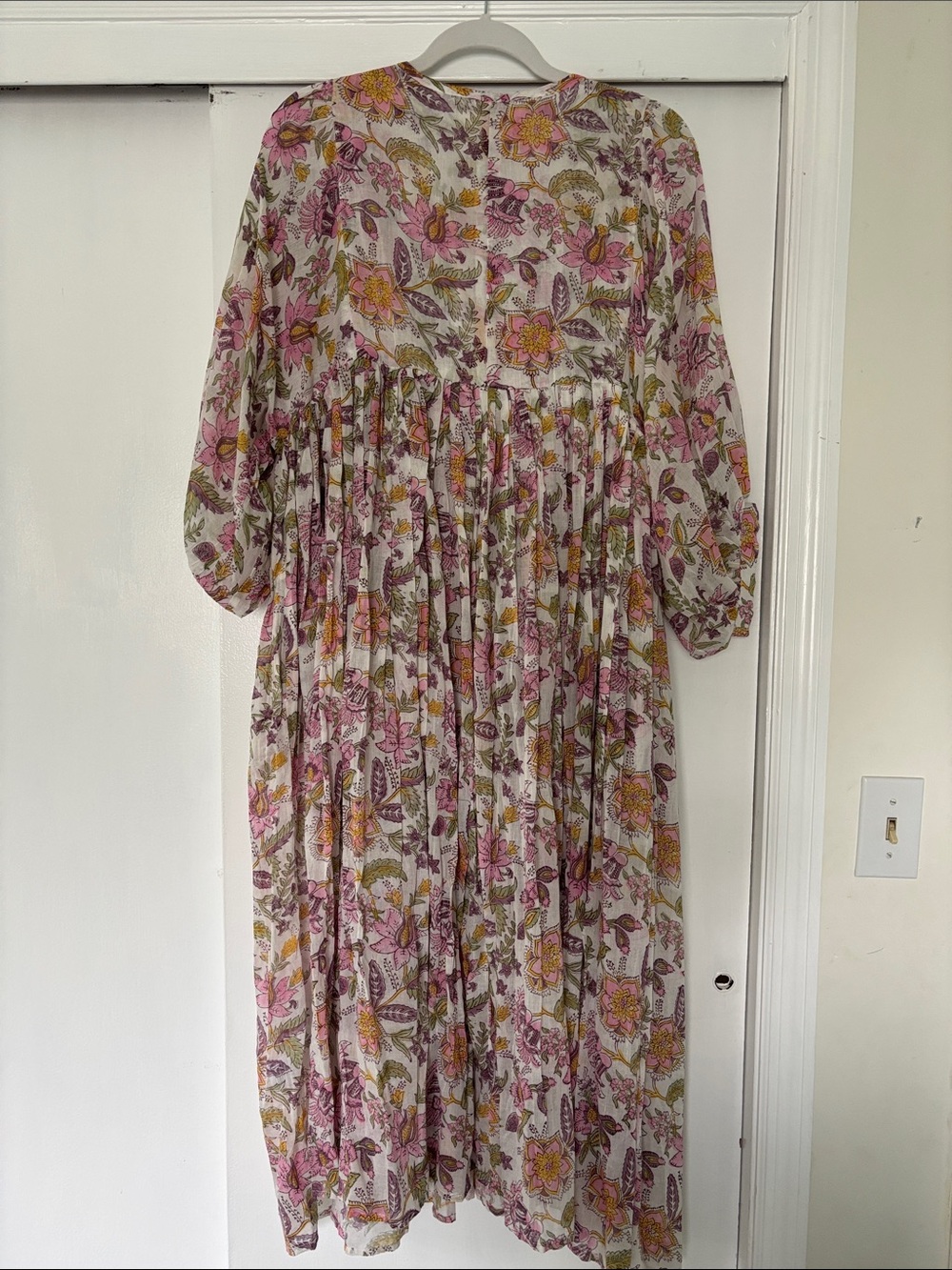 Daughters of India Kyra Midi Dress Fuchsia Bloom large - Picture 4 of 5